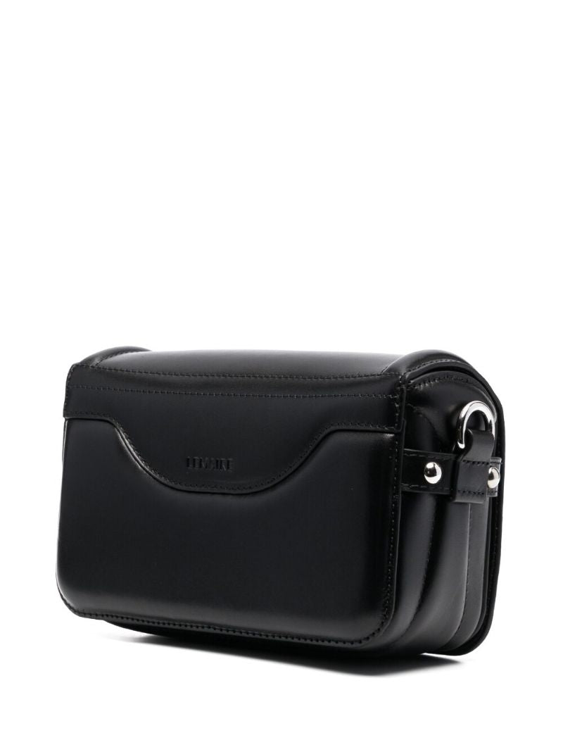 Black Ransel Mini Leather Cross Body Bag