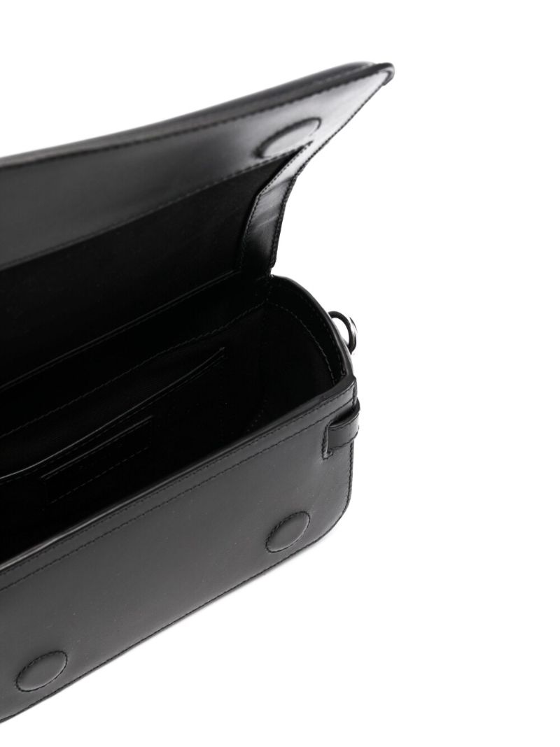 Black Ransel Mini Leather Cross Body Bag