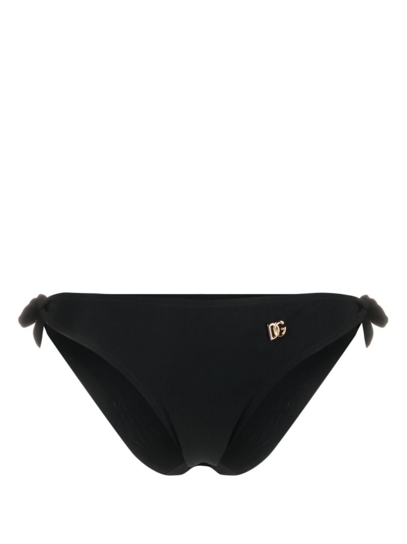 Black Logo Plaque Bikini Bottoms