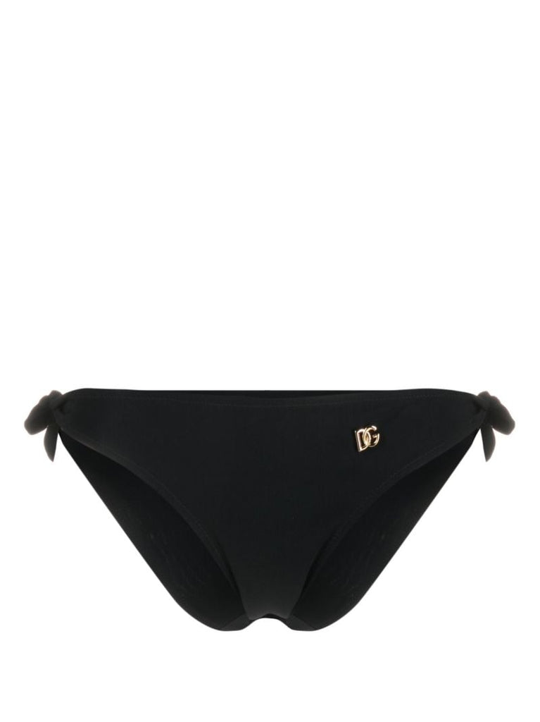 Black Logo Plaque Bikini Bottoms