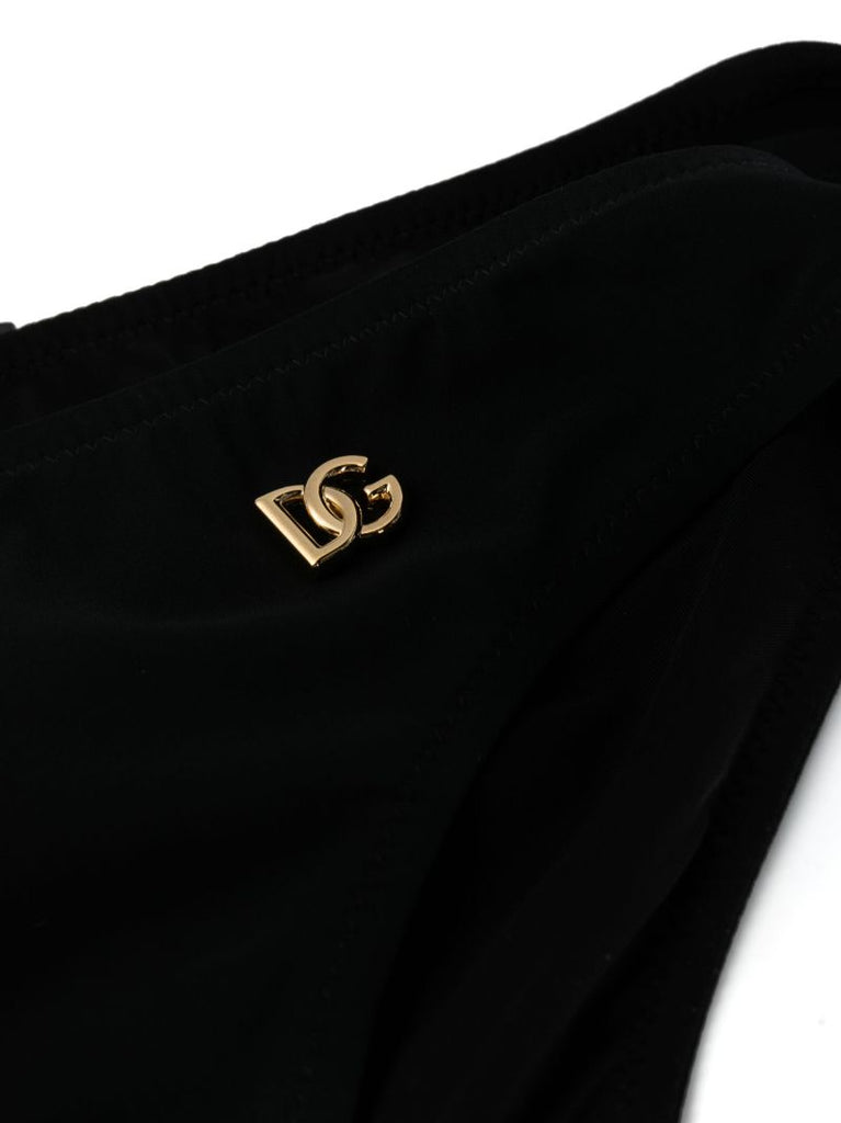 Black Logo Plaque Bikini Bottoms