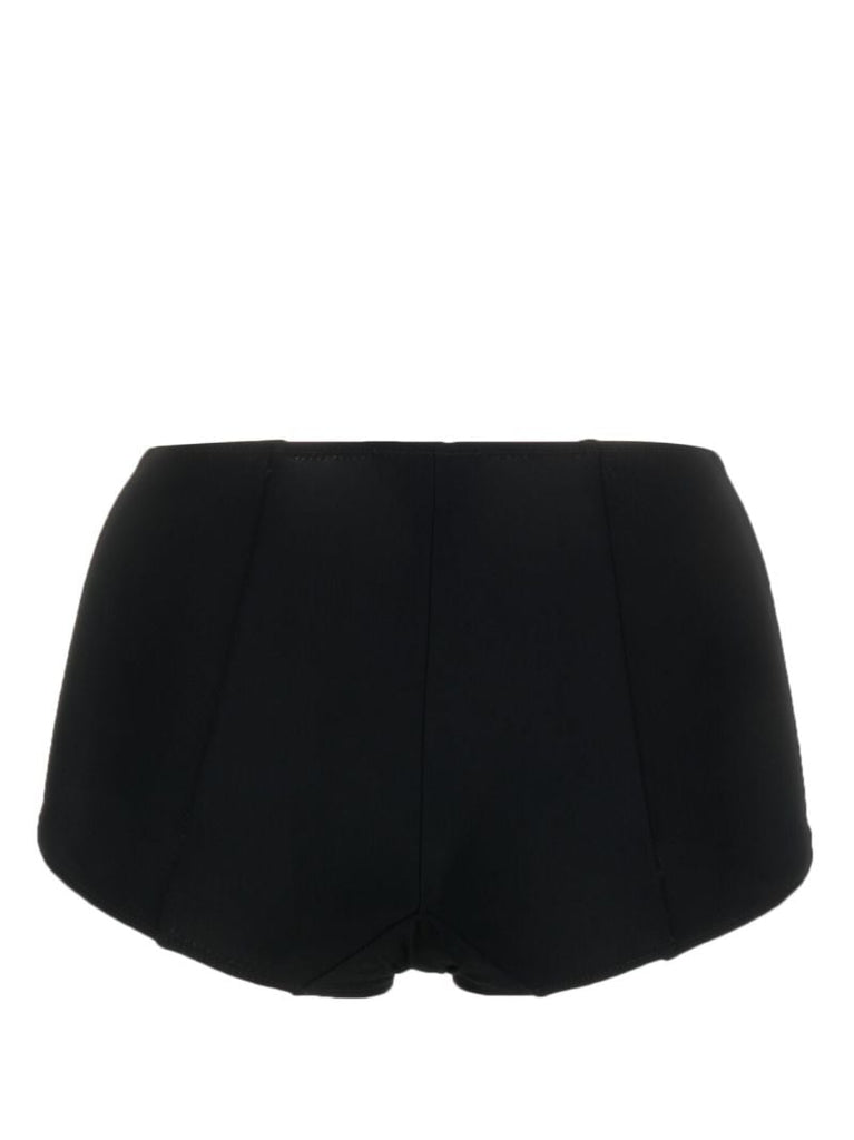 Black Logo Plaque Bikini Bottoms