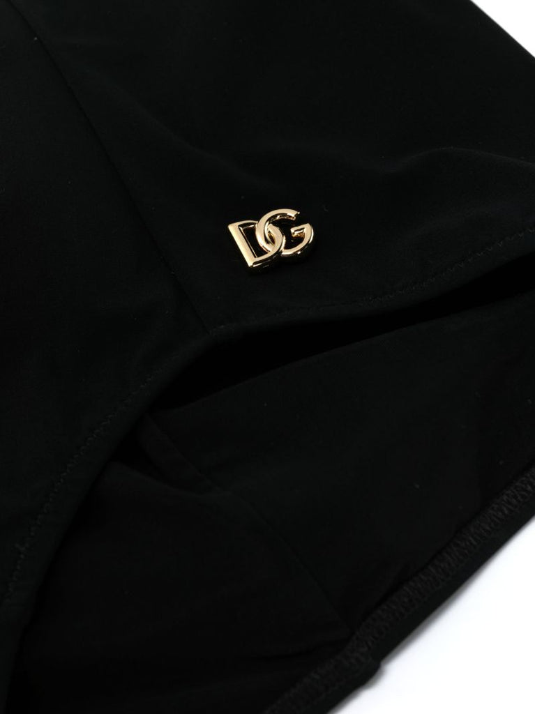 Black Logo Plaque Bikini Bottoms