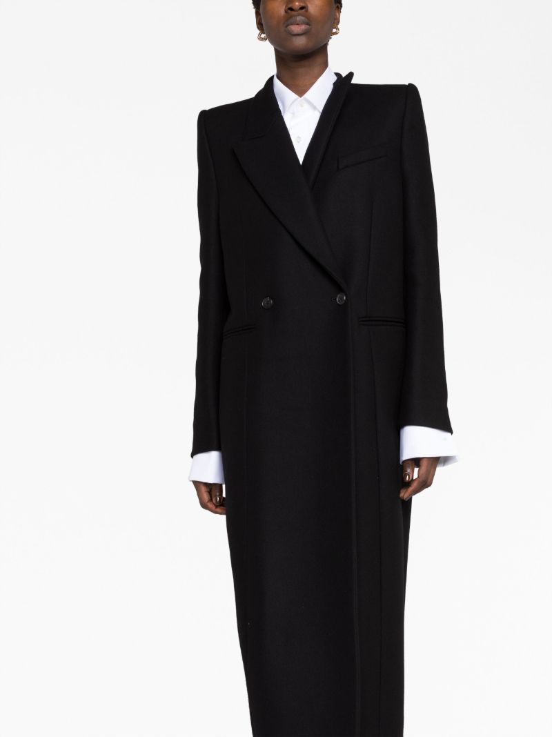 Black Caleb Double-breasted Coat