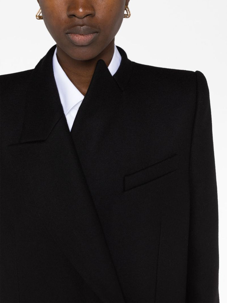 Black Caleb Double-breasted Coat