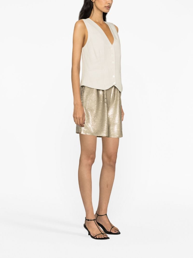Neutral Jazz Sequin-embellished Shorts