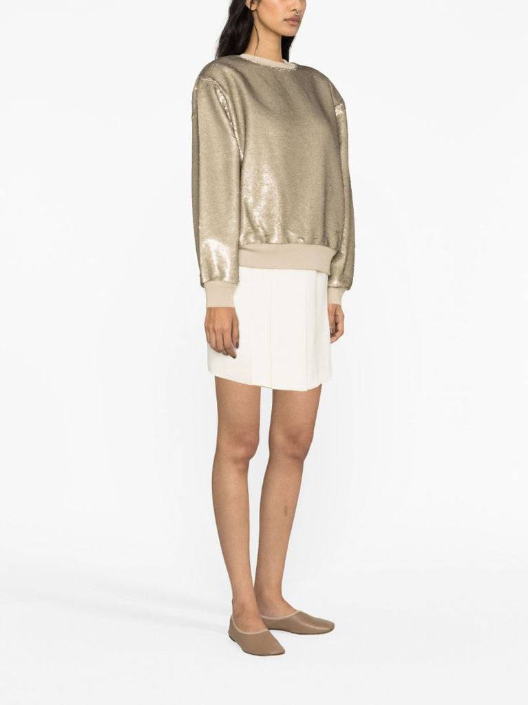 Neutral Metz Sequin-embellished Sweatshirt