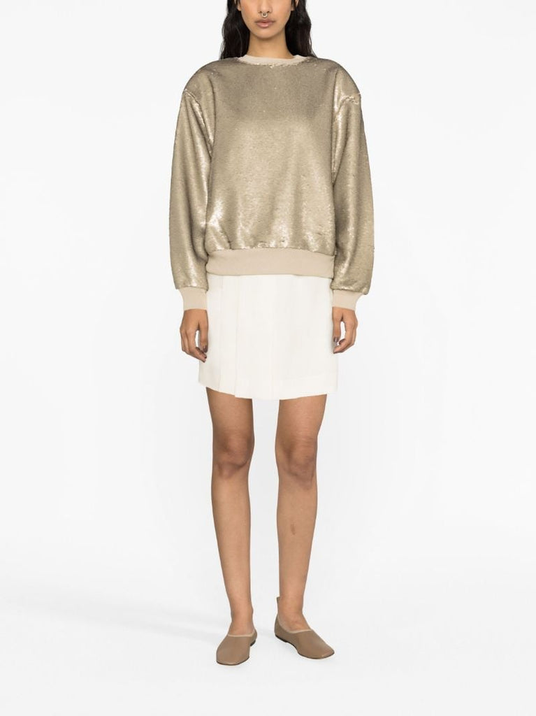 Neutral Metz Sequin-embellished Sweatshirt