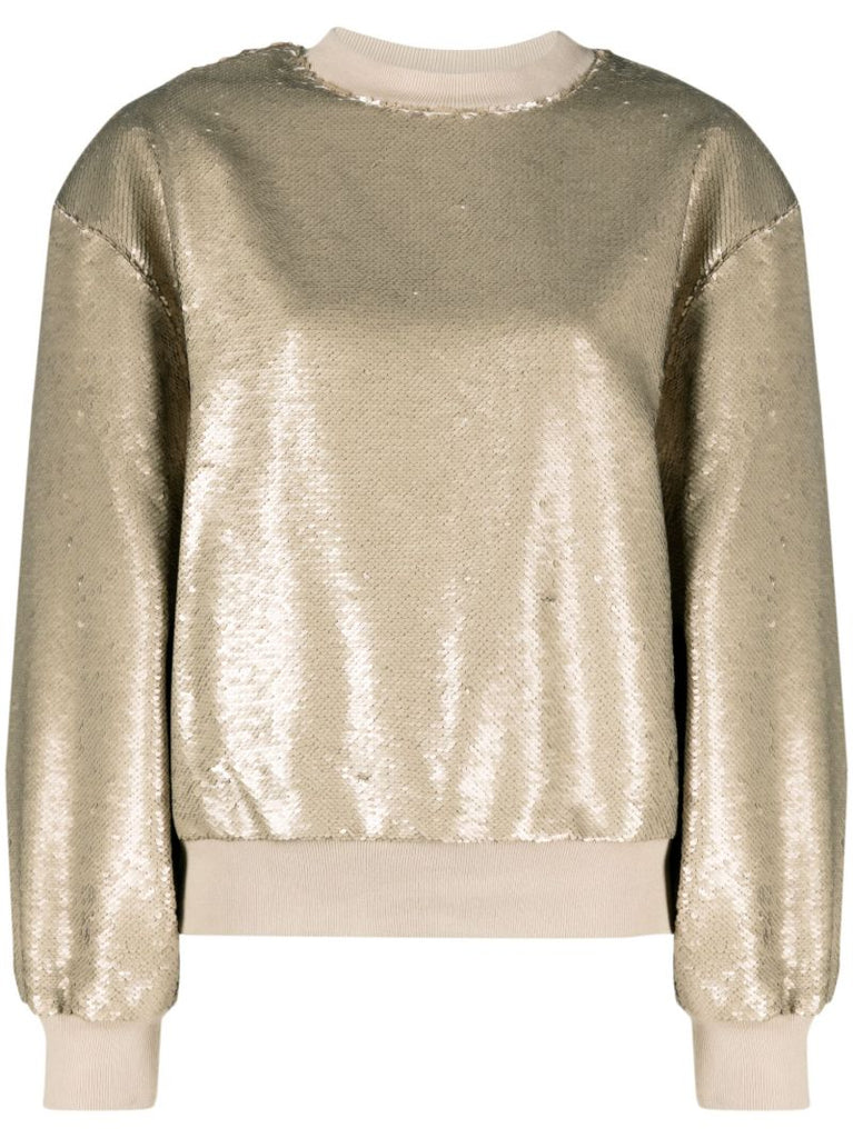 Neutral Metz Sequin-embellished Sweatshirt