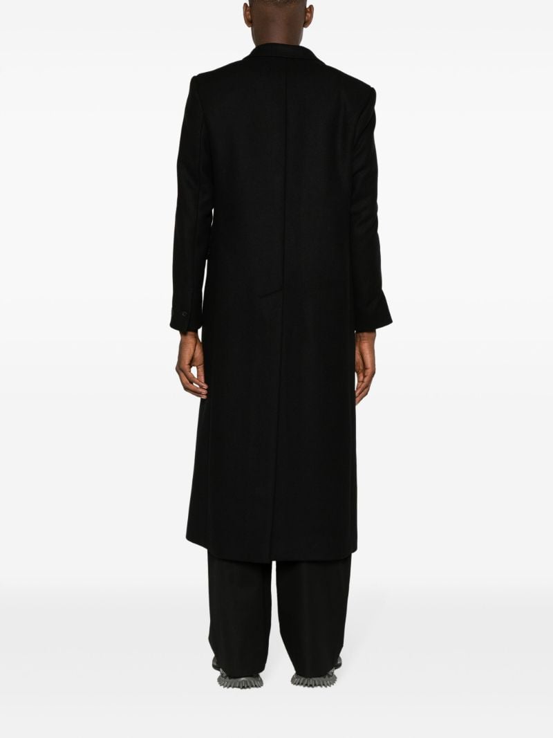 Black Genesis Double-breasted Coat