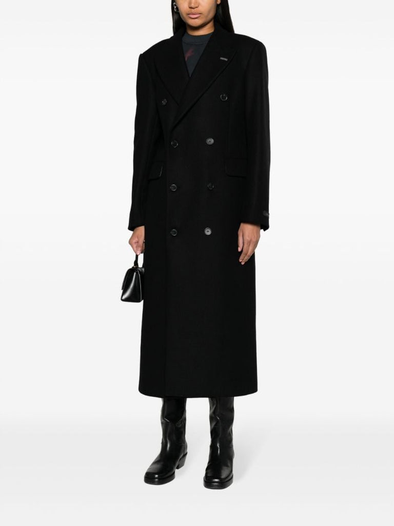 Black Genesis Double-breasted Coat
