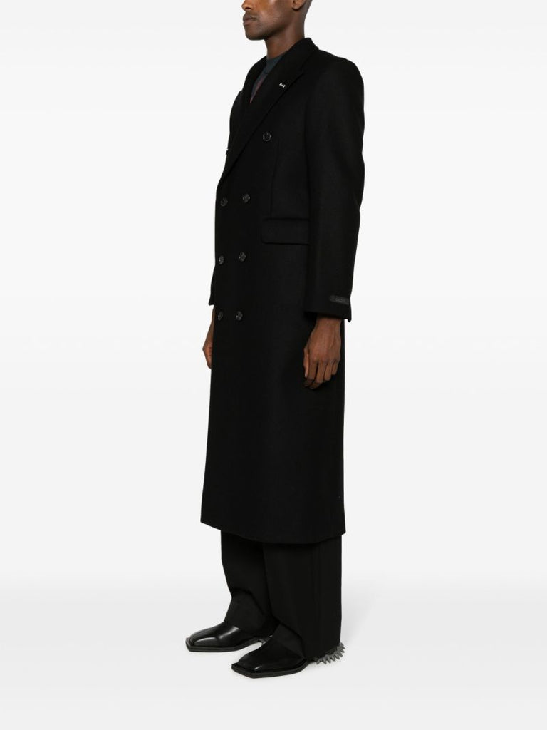 Black Genesis Double-breasted Coat