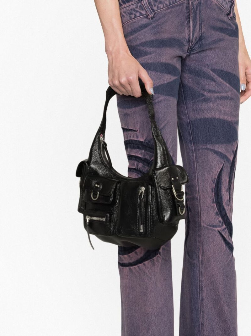 Black Leather Shoulder Bag