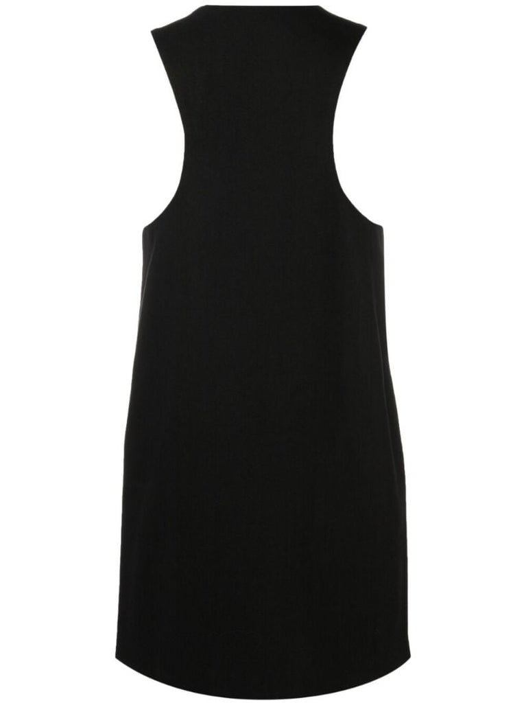 Black V-neck Mini Dress