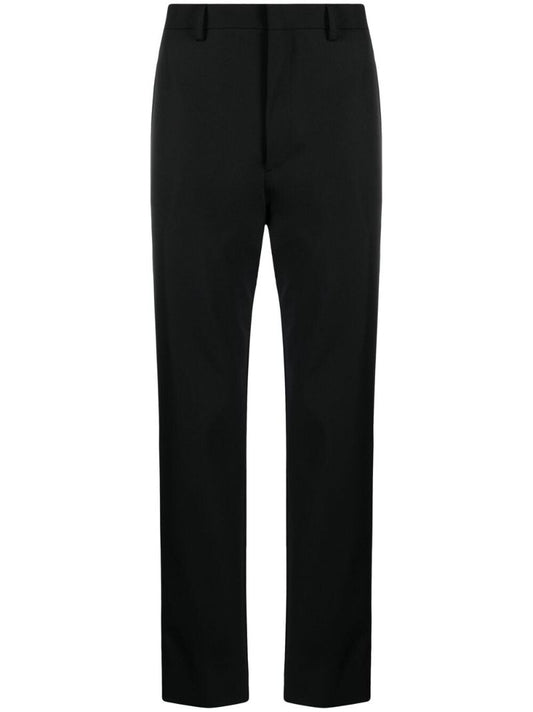 Black Logo Plaque Tailored Trousers
