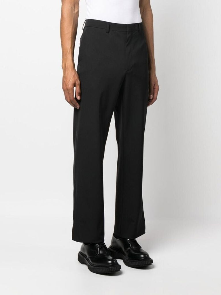 Black Logo Plaque Tailored Trousers