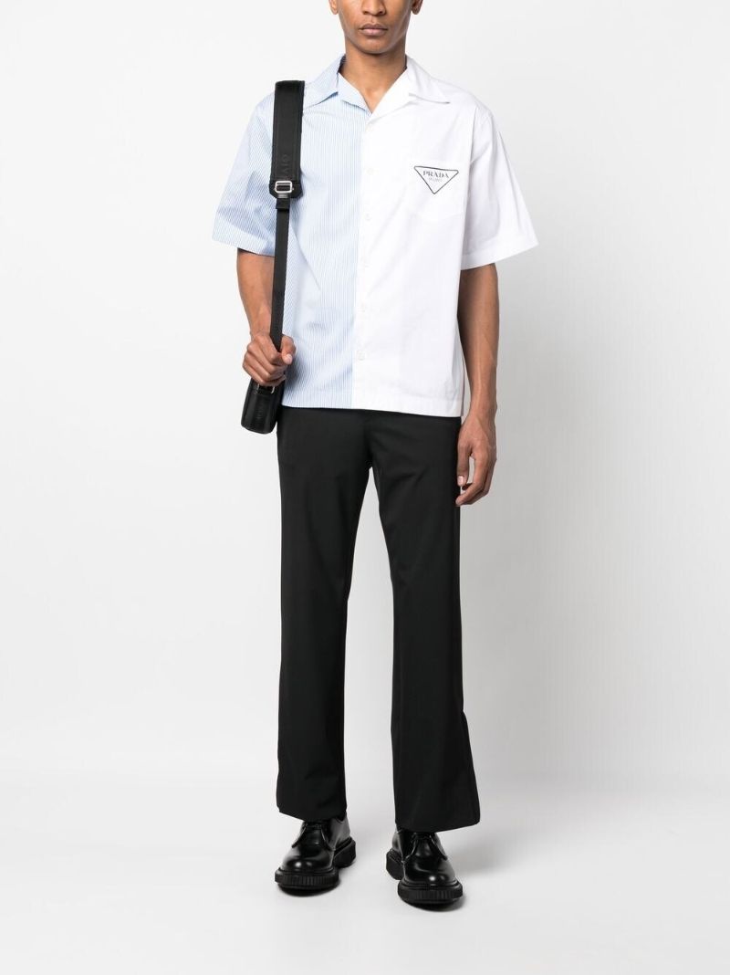 Black Logo Plaque Tailored Trousers