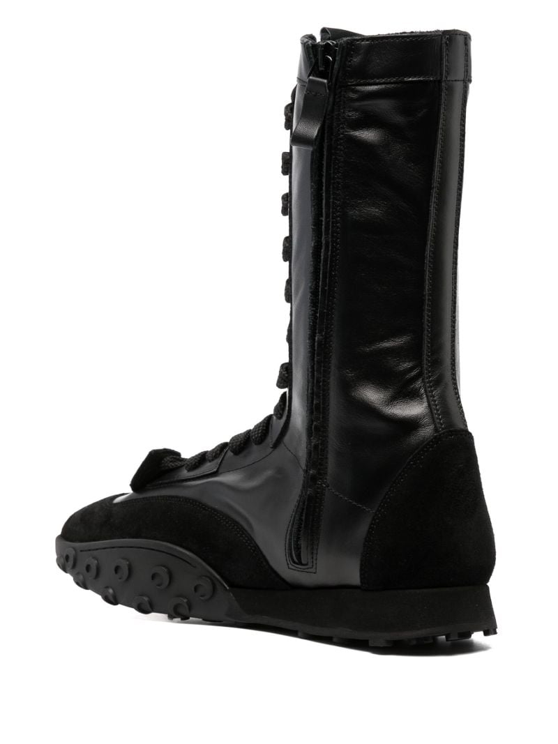 Black Leather High-top Sneakers