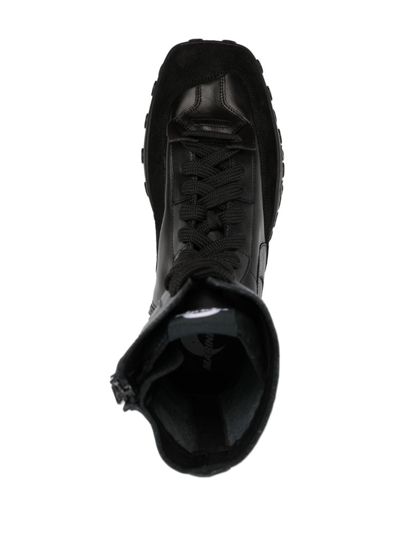 Black Leather High-top Sneakers