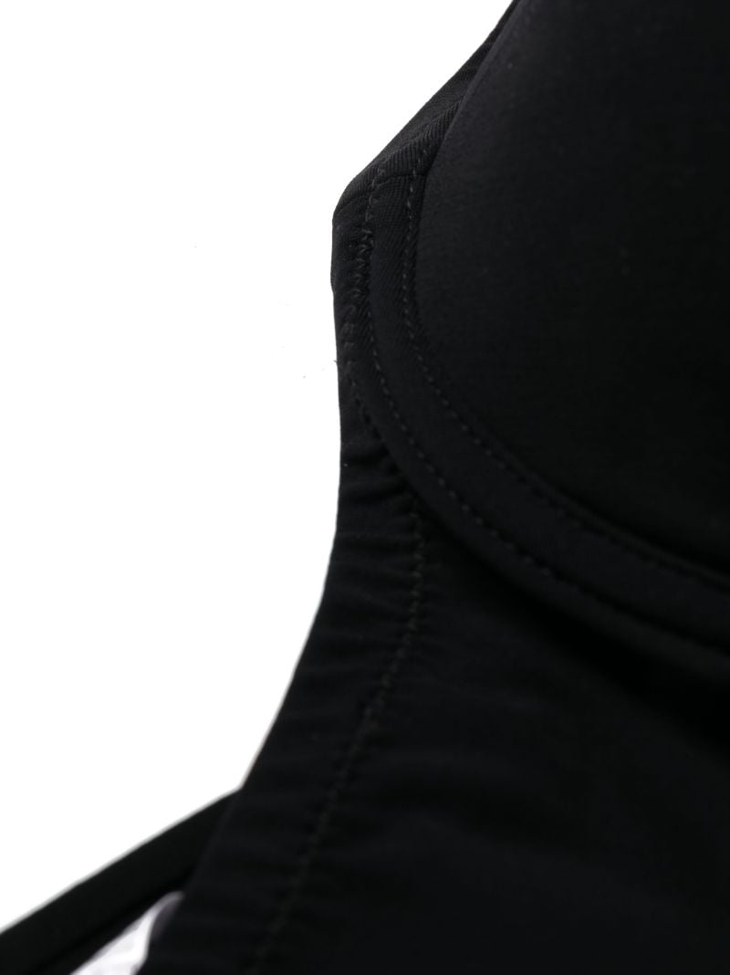Black Logo-plaque Bikini Top