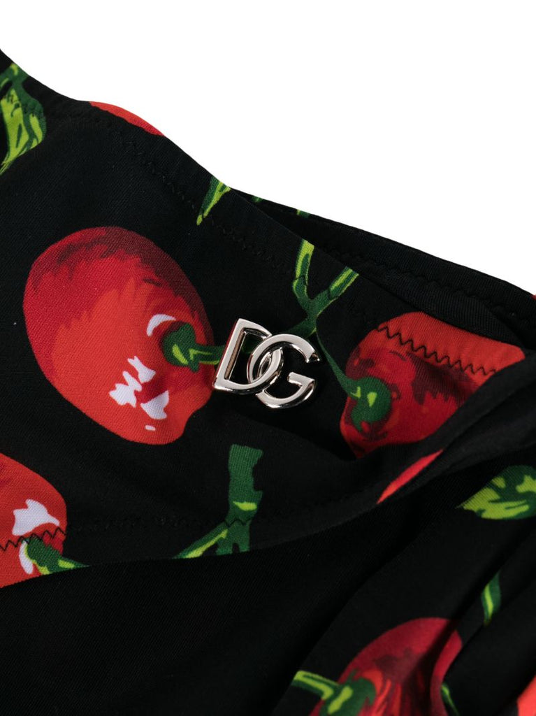 Black and Red Cherry Print Bikini