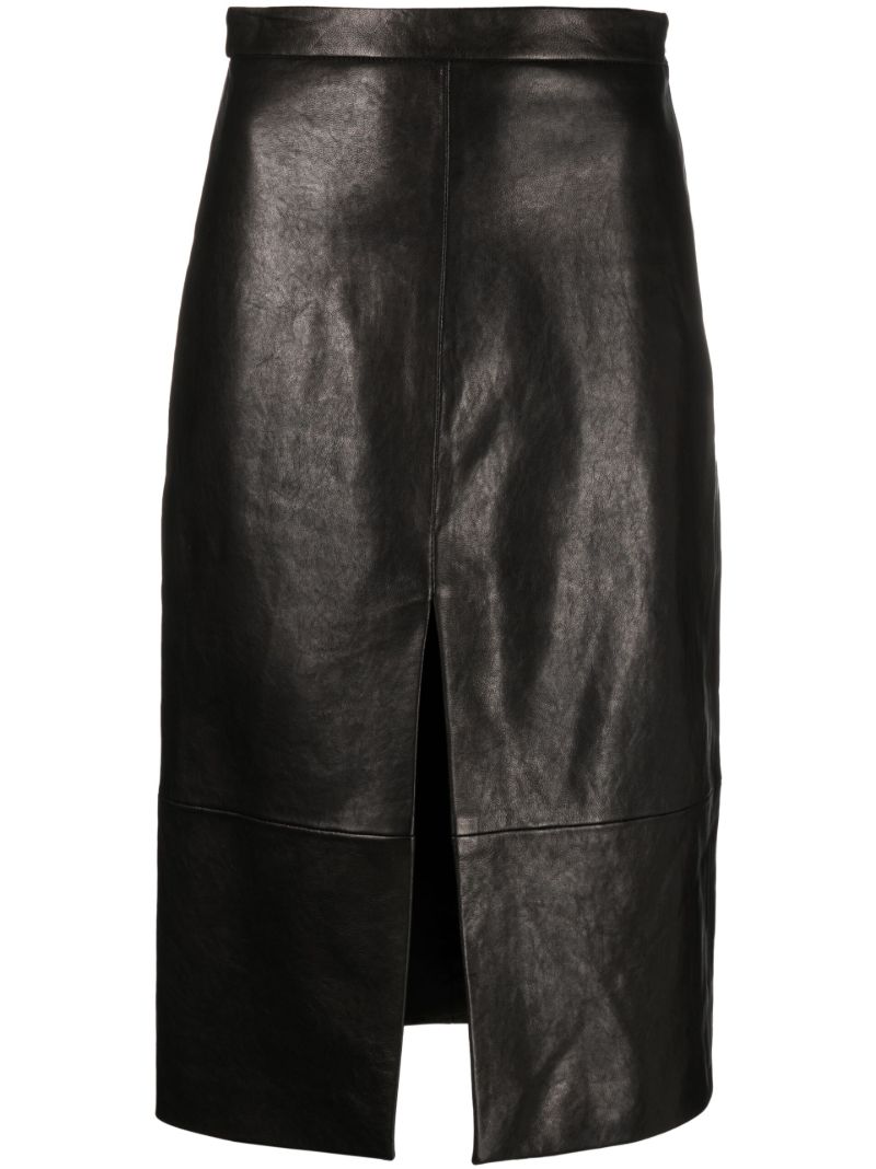 The Fraser Leather Midi Skirt