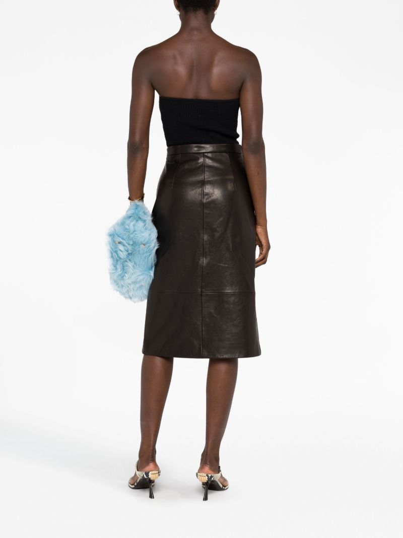 The Fraser Leather Midi Skirt