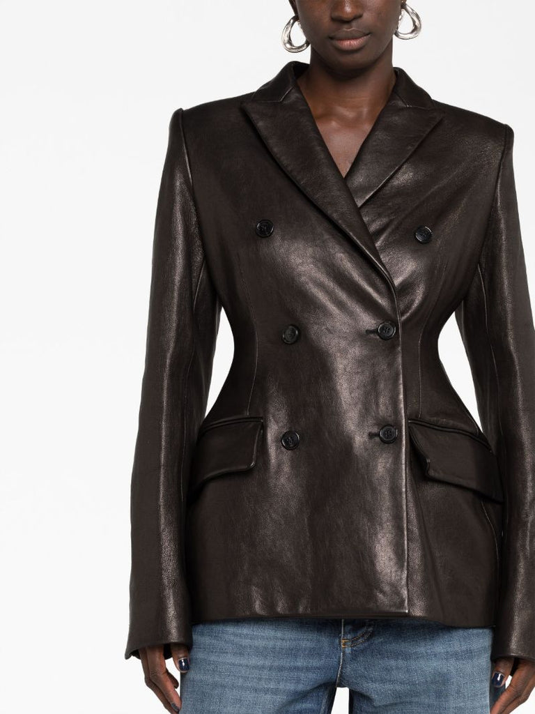 Black the Martu Leather Blazer