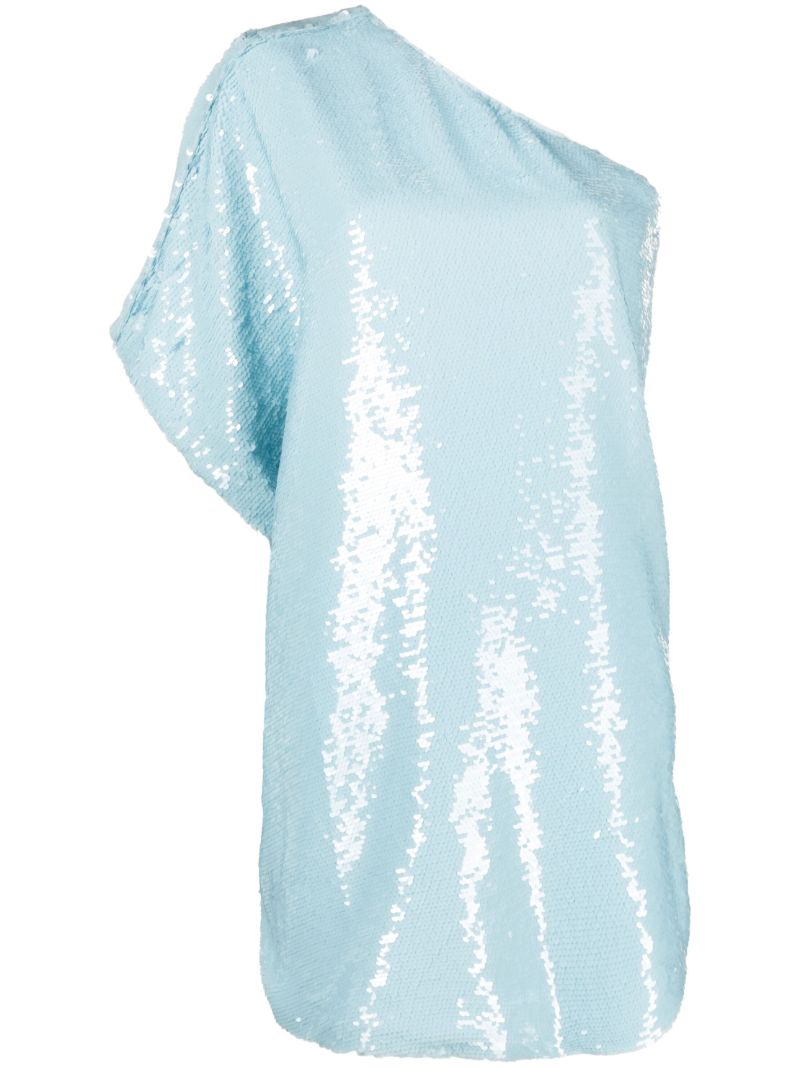 Blue Gloria Sequin-embellished Mini Dress
