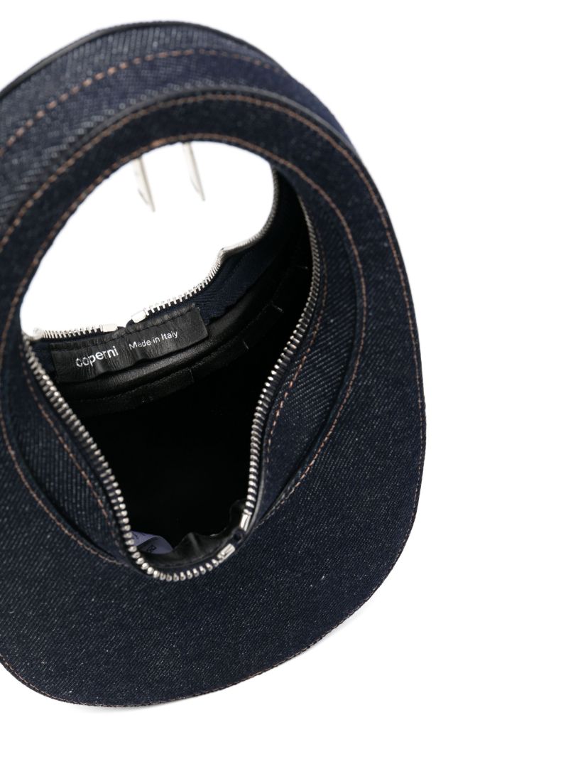Blue Mini Swipe Denim Top Handle Bag
