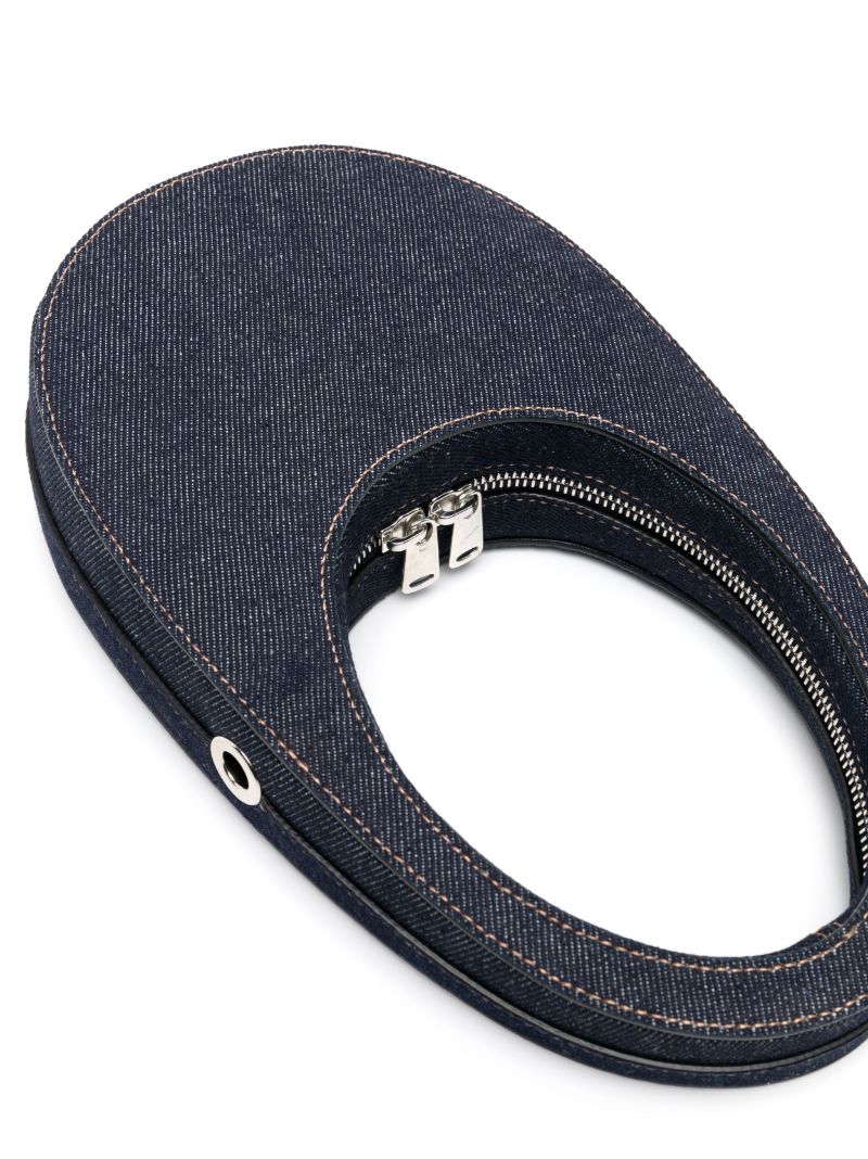 Blue Mini Swipe Denim Top Handle Bag