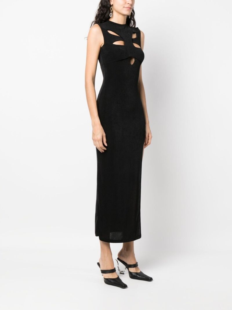 Black Cut-out Butterfly Maxi Dress