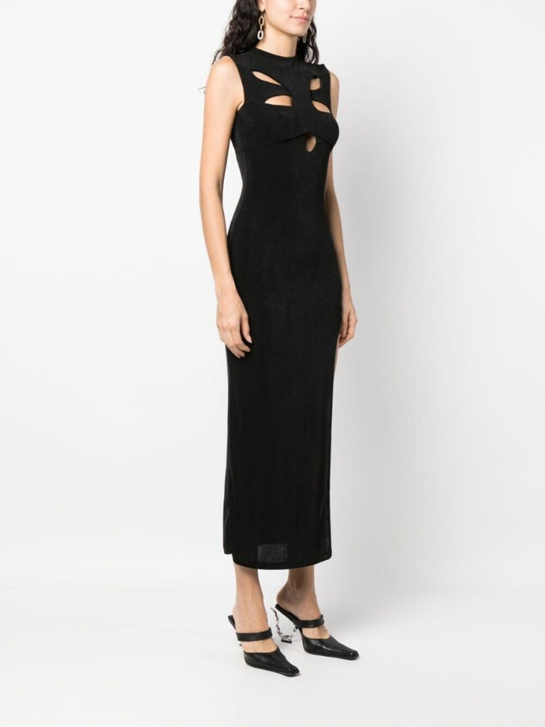 Black Cut-out Butterfly Maxi Dress