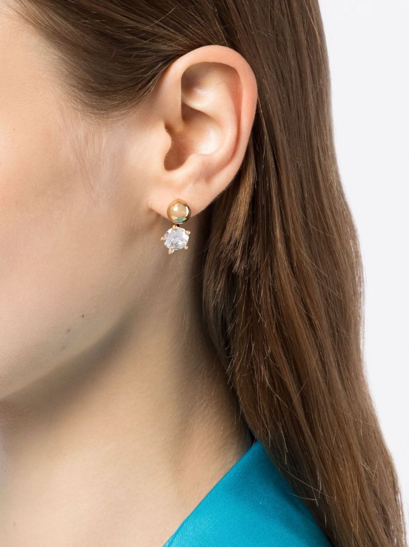 Gold-plated Diamanti Small Crystal Drop Earrings