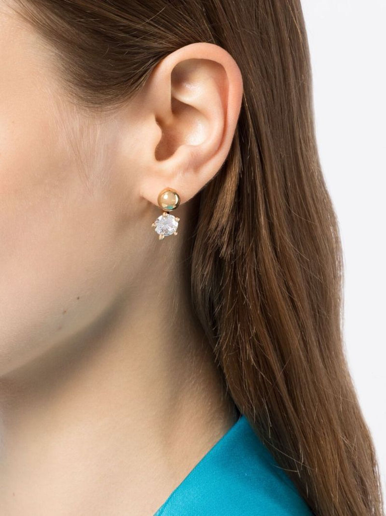 Gold-plated Diamanti Small Crystal Drop Earrings