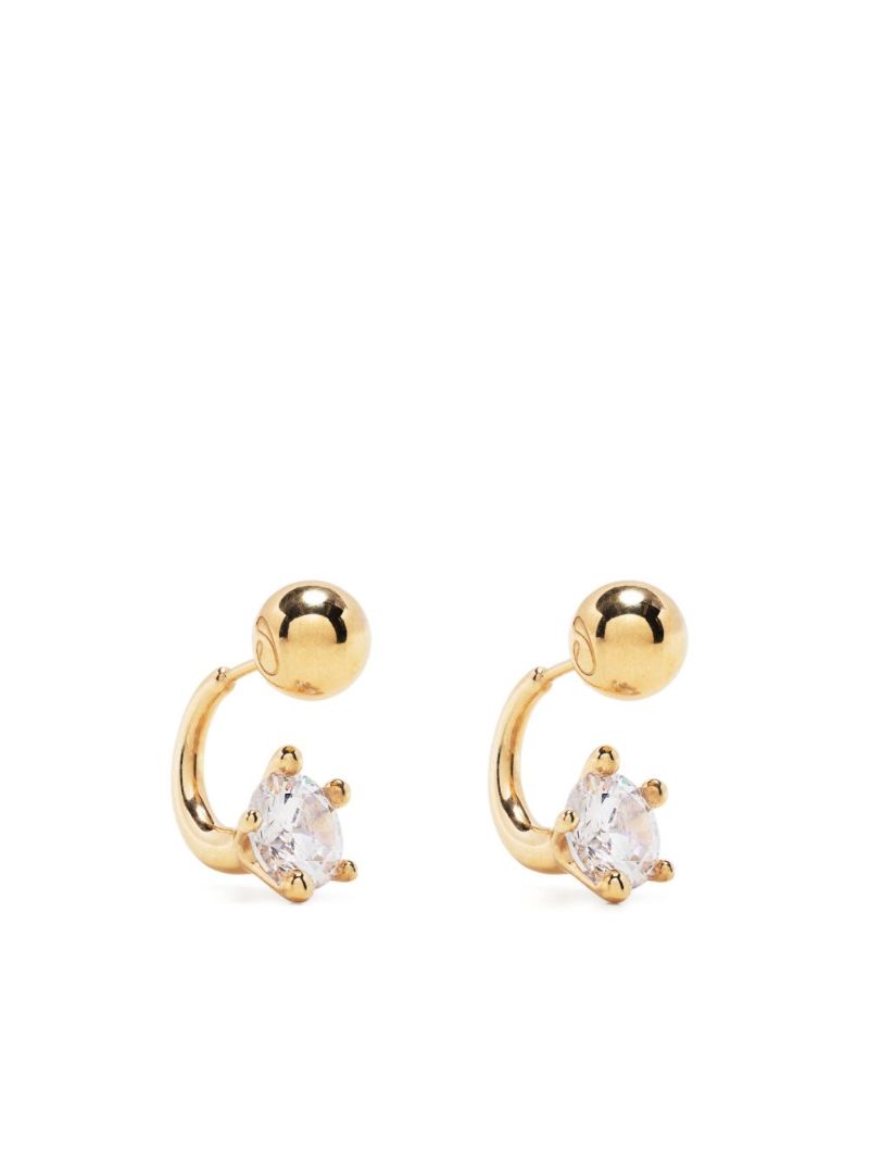 Gold-plated Diamanti Small Crystal Drop Earrings
