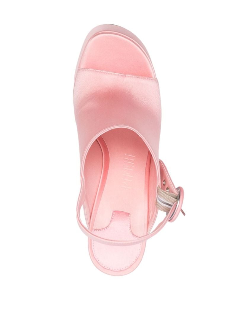 Pink 165 Satin Platform Sandals