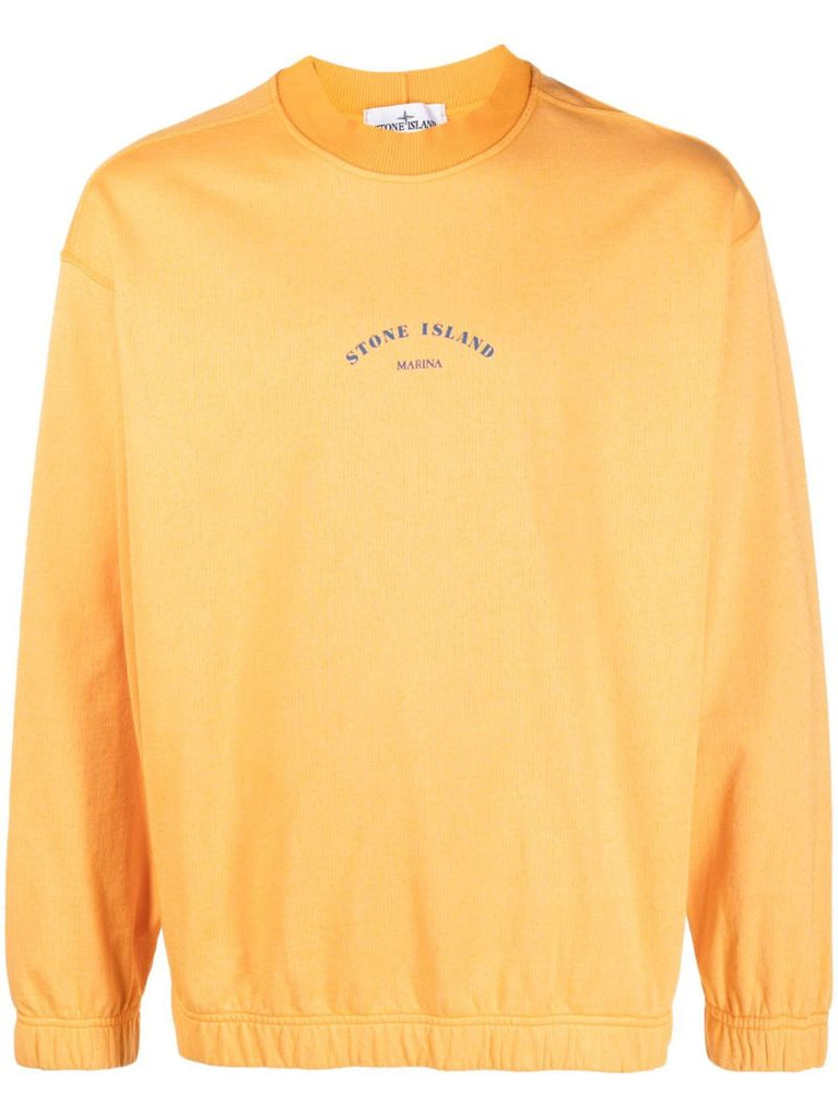 Orange Marina Crew Neck Sweatshirt