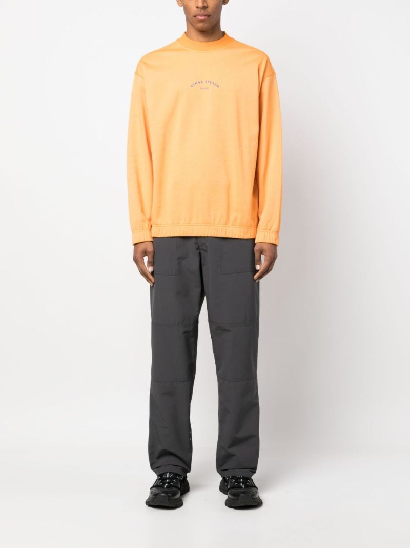 Orange Marina Crew Neck Sweatshirt