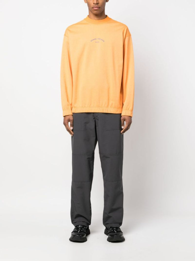 Orange Marina Crew Neck Sweatshirt