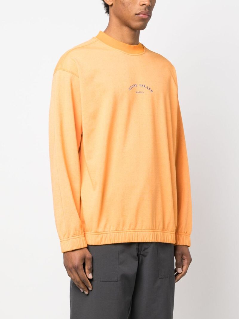 Orange Marina Crew Neck Sweatshirt