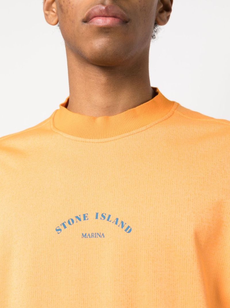 Orange Marina Crew Neck Sweatshirt