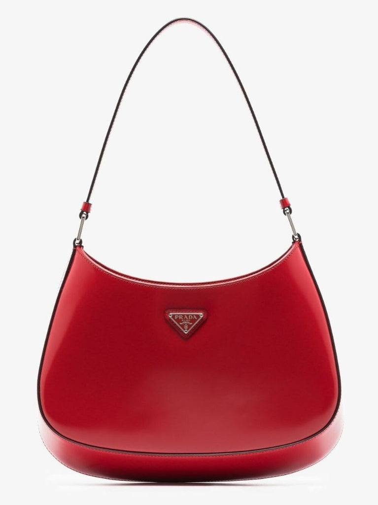 Red Cleo Leather Shoulder Bag