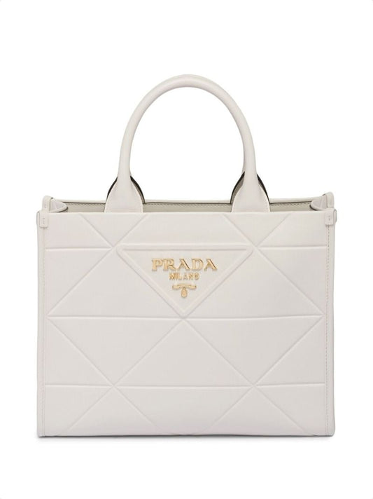 White Small Symbole Tote Bag