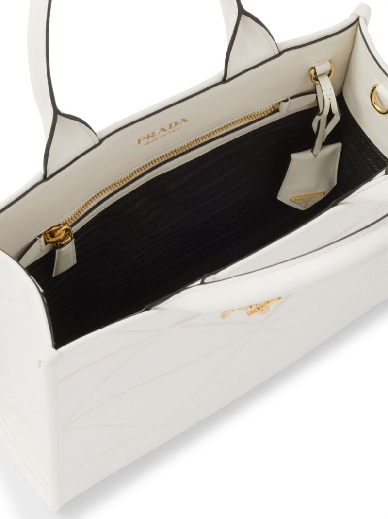 White Small Symbole Tote Bag