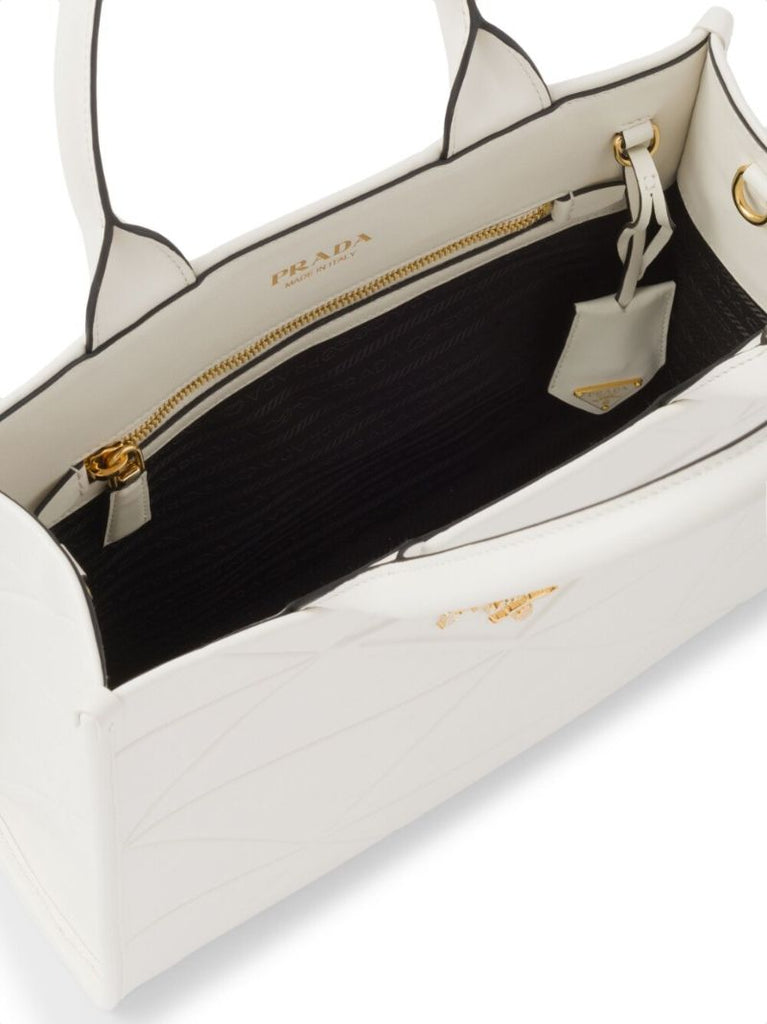 White Small Symbole Tote Bag