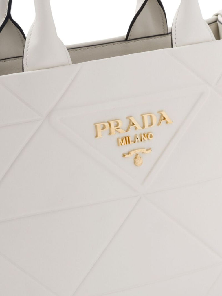 White Small Symbole Tote Bag