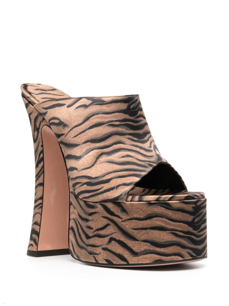 Brown Theodora 165 Platform Mules