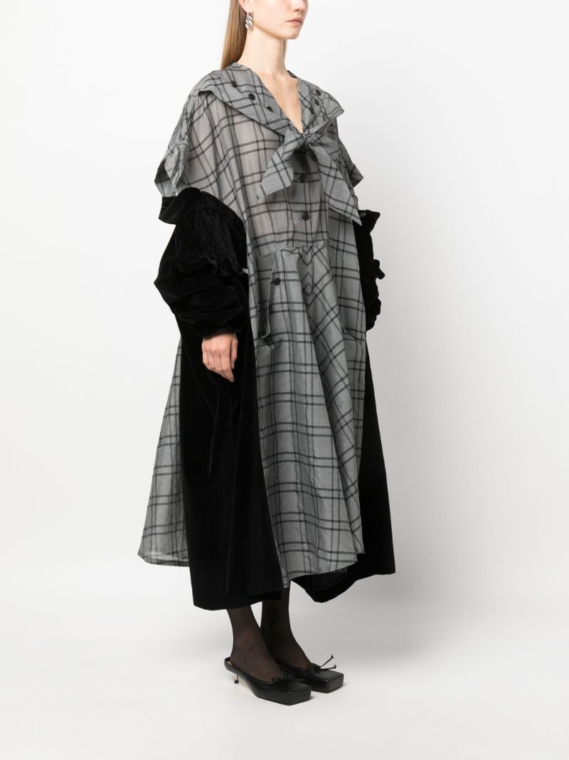 Black Spliced Panelled Midi Dress