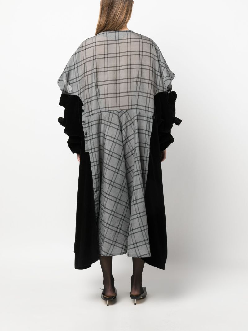 Black Spliced Panelled Midi Dress
